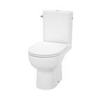 Pack WC à poser sans bride avec abattant déclipsable et frein de chute, sortie horizontale, blanc, effet Vortex, GoodHome Cavally - GoodHome dans le catalogue Castorama