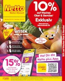 Netto Marken-Discount Prospekt für Gelsenkirchen mit 2 Seiten Netto Marken-Discount Prospekt für Gelsenkirchen: "10% auf Obst & Gemüse", 2 Seiten, 05.01.2026 - 10.01.2026