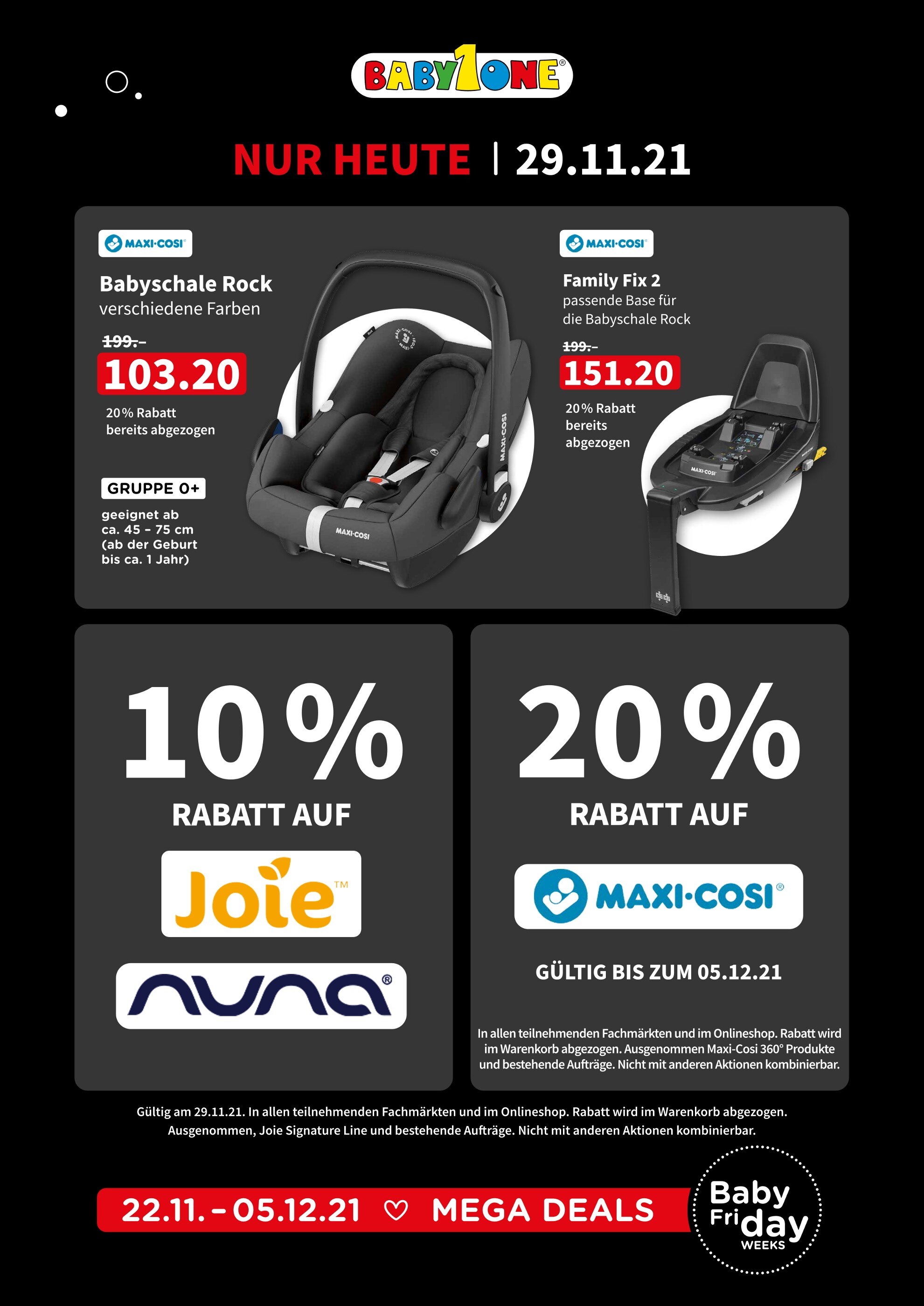 BabyOne Prospekt für Panketal mit 3 Seiten BabyOne Prospekt für Panketal: "NUR HEUTE", 3 Seiten, 29.11.2021 - 29.11.2021