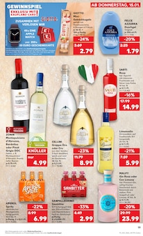 Aperol Angebot im Kaufland Prospekt, gültig von 15.01.2026 bis 21.01.2026 Aperol Angebot im aktuellen Kaufland Prospekt auf Seite 19