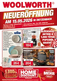 Woolworth Prospekt für Darmstadt: "NEUERÖFFNUNG IN DIETZENBACH", 8 Seiten, 15.05.2026 - 15.05.2026