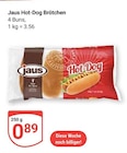 Hot-Dog Brötchen von Jaus für 0,89 € bei GLOBUS im Angebot Hot-Dog Brötchen von Jaus im aktuellen GLOBUS Prospekt