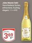 Sekt im Angebot bei GLOBUS in Speyer Sekt Angebote von Jules Mumm bei GLOBUS Speyer für 3,69 €