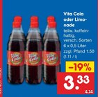 Aktuelle Cola Angebote bei Netto Marken-Discount in Pirna Aktuelles Vita Cola oder Limonade Angebot bei Netto Marken-Discount in Pirna ab 3,33 €