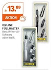 Online im Müller Prospekt ONLINE FÜLLHALTER im aktuellen Müller Prospekt für 13,99 €