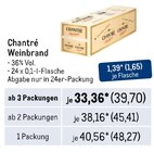 Weinbrand Angebote von Chantré bei Metro Dortmund für 39,70 €