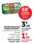Beurre Moule Bio Doux 82% MG - Grand Fermage en promo chez U Express Aix-en-Provence à 1,63 €