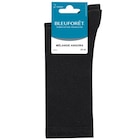 Mi-chaussettes femme duo Jersey Angora - BLEU FORET dans le catalogue Carrefour