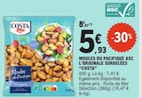 Moules du Pacifique ASC L'Originale Surgelées - COSTA en promo à 5,93 € chez E.Leclerc Moules du Pacifique ASC L'Originale Surgelées - COSTA dans le catalogue E.Leclerc