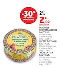 Sardines Mediterraneenes - NAUTILUS - Super U à Montpellier Sardines Mediterraneenes - NAUTILUS en promo chez Super U Montpellier à 2,02 €