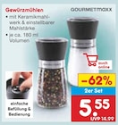 Gewürzmühlen von GOURMETMAXX für 5,55 € bei Netto Marken-Discount im Angebot Gewürzmühlen von GOURMETMAXX im aktuellen Netto Marken-Discount Prospekt