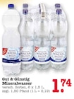 Mineralwasser im Angebot bei E center in Offenbach Mineralwasser Angebote von Gut & Günstig bei E center Offenbach für 1,74 €