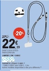 Laniere 2 en 1 cable - MY WAY - E.Leclerc à Charenton-le-Pont Laniere 2 en 1 cable - MY WAY en promo chez E.Leclerc Charenton-le-Pont à 22,39 €