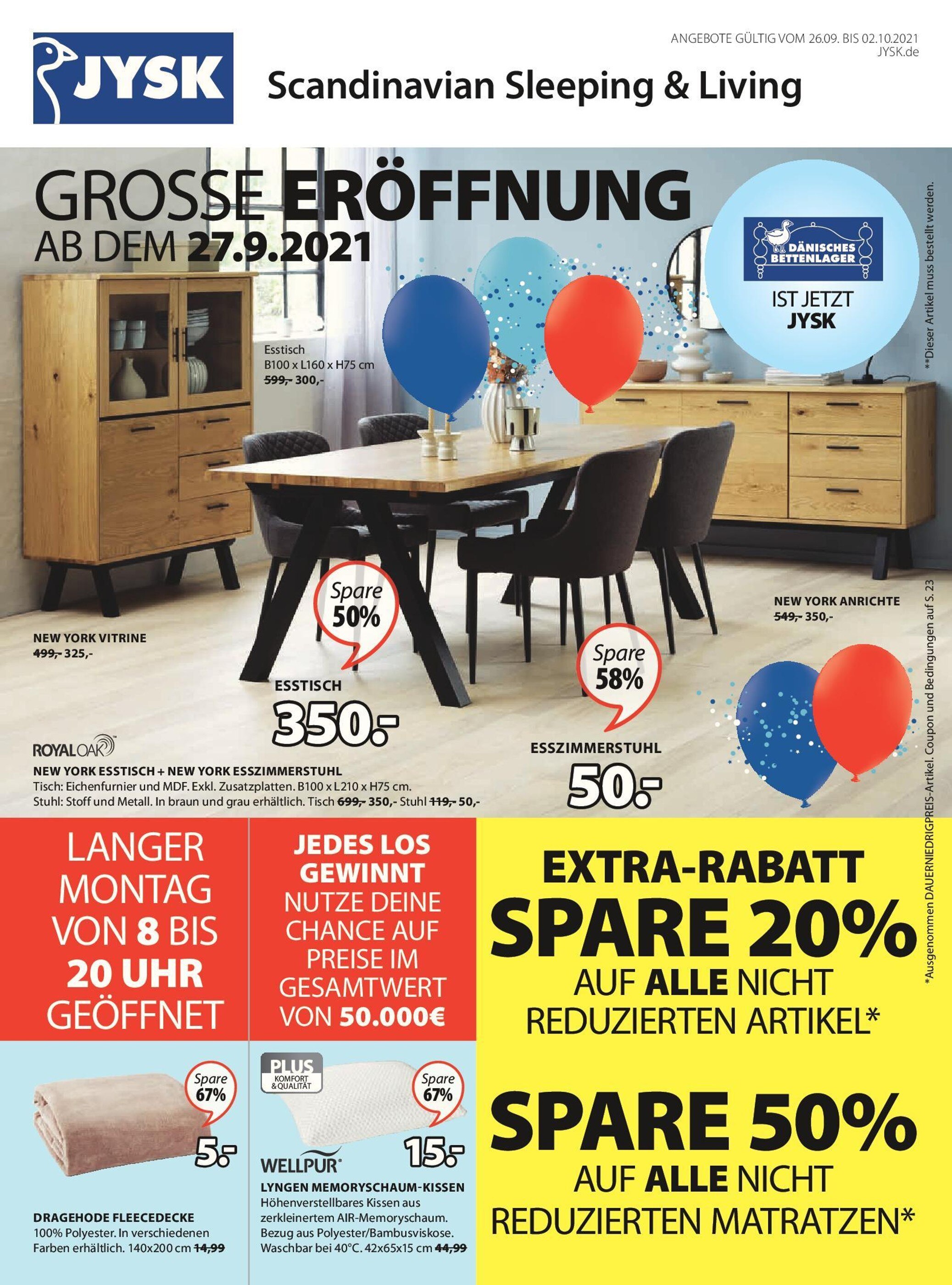 Dänisches Bettenlager Prospekt für Süstedt mit 25 Seiten Dänisches Bettenlager Prospekt für Süstedt: "GROSSE ERÖFFNUNG", 25 Seiten, 26.09.2021 - 02.10.2021