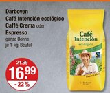 Café Intención ecológico Caffé Crema Angebote von Darboven bei V-Markt Kempten für 16,99 €