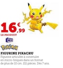 Figurine Pikachu - Pokémon dans le catalogue Super U