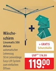 Aktuelle Wäscheständer Angebote bei famila Nordost in Lübeck Aktuelles Wäscheschirm Linomatic 500 deluxe Angebot bei famila Nordost in Lübeck ab 119,00 €