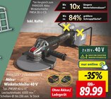 Akku-Winkelschleifer 40 V von PARKSIDE PERFORMANCE im aktuellen Lidl Prospekt für 89,99 €