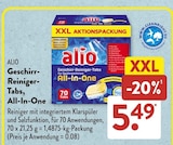 Geschirr-Reiniger-Tabs, All-In-One im ALDI SÜD Prospekt Geschirr-Reiniger-Tabs, All-In-One von ALIO im aktuellen ALDI SÜD Prospekt für 5,49 €