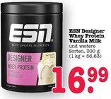 Designer Whey Protein Vanilla Milk Angebote von ESN bei E center Heidelberg für 16,99 €