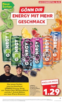 Energydrink im aktuellen Kaufland Prospekt (Gießen) Energydrink im Kaufland Prospekt "Aktuelle Angebote" mit 70 Seiten (Gießen)