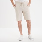 Bermuda chino à coulisse lin mélangé gris clair homme dans le catalogue La Halle