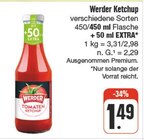 Ketchup Angebot im nah und gut Prospekt Ketchup im nah und gut Prospekt zum Preis von 1,49 €