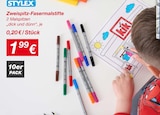 Zweispitz-Fasermalstifte im KiK Prospekt Zweispitz-Fasermalstifte von STYLEX im aktuellen KiK Prospekt für 1,99 €
