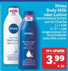 Body Milk oder Lotion Angebote von Nivea bei Marktkauf Hof für 3,99 €