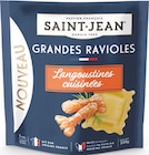 Grandes Ravioles Farcies aux Langoustines Cuisinées - Saint Jean - Intermarché Hyper à Besançon Grandes Ravioles Farcies aux Langoustines Cuisinées - Saint Jean en promo chez Intermarché Hyper Besançon à 2,70 €