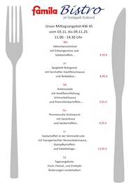 Supermarkt Prospekt von famila Nordost Stralsund famila Nordost Prospekt: "Aktuelle Angebote", 1 Seite, 03.11.2025 - 08.11.2025