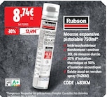 Mousse expansive pistolable 750ml à Screwfix dans Hesdin-l'Abbé