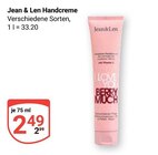 Handcreme im Angebot bei GLOBUS in Koblenz Handcreme Angebote von Jean & Len bei GLOBUS Koblenz für 2,49 €