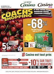 Catalogue Petit Casino à Boulogne-Billancourt, avec 12 pages Prospectus Petit Casino à Boulogne-Billancourt, "Les coachs shopping", 12 pages, 15/06/2022 - 26/06/2022