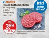 Frische Rindfleisch-Burger von  im aktuellen V-Markt Prospekt für 3,99 €