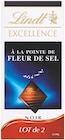 Tablette excellence noir fleur de sel - LINDT - Intermarché Super à Rennes Tablette excellence noir fleur de sel - LINDT en promo chez Intermarché Super Rennes à 2,22 €