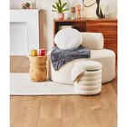 Pouf bouclette - CARREFOUR HOME en promo chez Carrefour Le Havre à 17,99 €