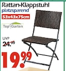 Rattan-Klappstuhl im Angebot bei Wreesmann in Bremerhaven Rattan-Klappstuhl Angebote von Top Garten bei Wreesmann Bremerhaven für 19,99 €