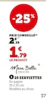 Hyper U Anduze - Promo 20 serviettes Promo 20 serviettes à 1,79 € dans le catalogue Hyper U à Anduze
