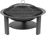 Brasero rond en fonte et acier noir mat, barbecue extérieur 62 cm en promo chez Brico Dépôt Champs-sur-Marne à 69,00 €