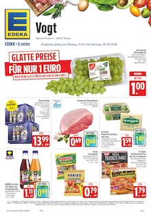EDEKA Mudau Prospekt der aktuellen Woche, gültig von 21.09.2026 bis 26.09.2026 Aktueller EDEKA Mudau Prospekt "Wir lieben Lebensmittel!" mit 38 Seiten