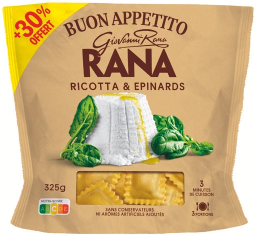 GIOVANNI RANA Ravioli ricotta & epinards