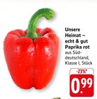 Paprika rot Angebote von Unsere Heimat – echt & gut bei E center Leinfelden-Echterdingen für 0,99 €