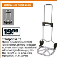 Transportkarre bei OBI in Elmshorn Transportkarre im Angebot bei OBI Elmshorn für 19,99 €