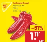 Netto Marken-Discount Uder - Spitzpaprika rot Angebot im Prospekt Spitzpaprika rot bei Netto Marken-Discount im Uder Prospekt für 1,11 €