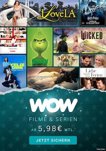 WOW Prospekt VERSCHENKE STREAMING STATT SOCKEN mit 1 Seite