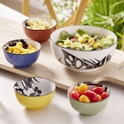 Gifi Lézignan-Corbières - Promo Saladier 1,6L et 4 coupelles 300ml porcelaine motif feuillage tropical noir blanc Promo Saladier 1,6L et 4 coupelles 300ml porcelaine motif feuillage tropical noir blanc à 3,18 € dans le catalogue Gifi à Lézignan-Corbières