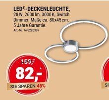 Flamme Möbel Baiersdorf - LED-DECKENLEUCHTE LED-DECKENLEUCHTE Angebot bei Flamme Möbel Baiersdorf im Prospekt "JAHRESFINALE 2019"