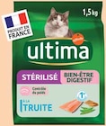 Croquettes chat stérilisé bien-être digestif à la truite - ULTIMA - Intermarché à Antibes Croquettes chat stérilisé bien-être digestif à la truite - ULTIMA en promo chez Intermarché Antibes à 4,52 €