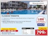 FLUGREISE TENERIFFA Angebote von Spica Travel AG bei Netto Marken-Discount Bremerhaven für 799,00 €